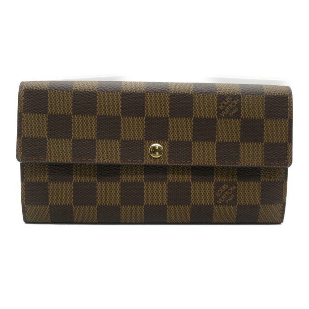 Louis Vuitton Sarah Portefeuille Wallet Bifold Canvas Damier Leather Brown - Picture 1 of 10